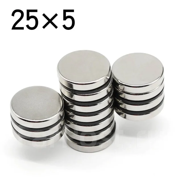 Неодимовый магнит диск 25x5 мм, новый, в наличии. Цена: 185₽ во ...