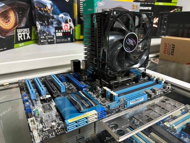 Материнская плата с процессором i7+башня, Intel, Asus, б/у, в наличии ...