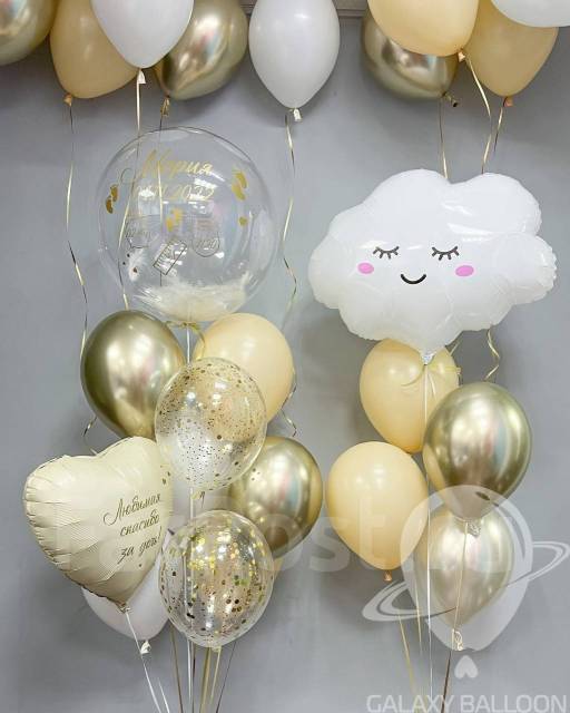 Организация выписки из роддома. Воздушные шары. Доставка во Владивостоке