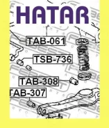 ����������� ����������� ������ �������� ��� ������� Febest TAB061 TAB061 ����