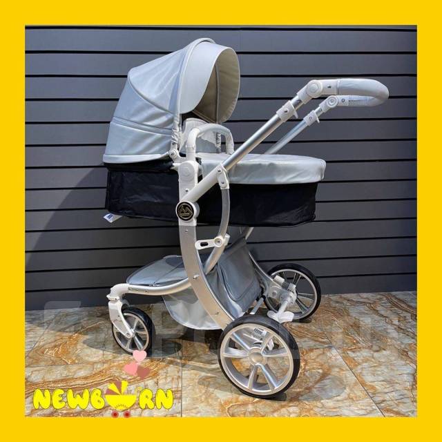 NEW! Коляска Luxmom 608-2 серая экокожа 2в1, новый, в наличии. Цена: 18 ...