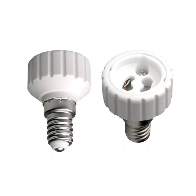 Переходник с цоколя Е14 на GU10 Материал корпуса PBT TM Uniel, новый, в ...