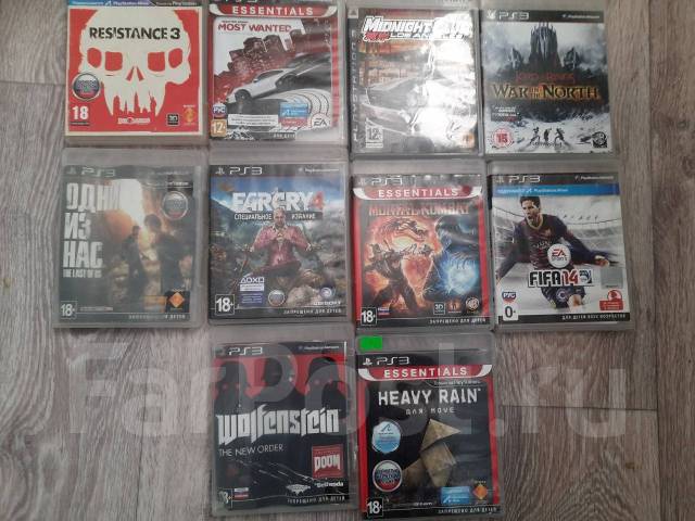 Игровые диски на PlayStation 3 10шт, в наличии. Цена: 6 000₽ во ...