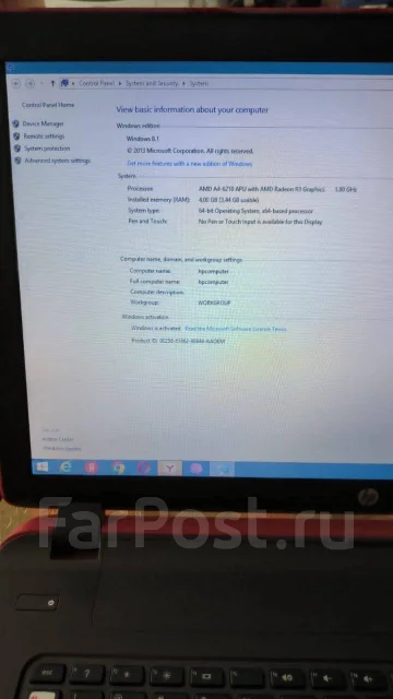 HP 15. 15.6", ��� 4 ��, ���� 500���, WiFi: 1, Bluetooth: 1 ����