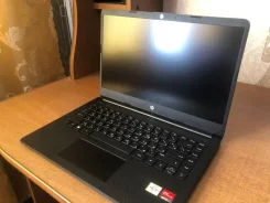 HP 14s-fq0091ur. 14", 2,4����, ��� 8 ��, ���� 256���, WiFi: 1, Bluetooth: 1, ����������� �� 8��. ����