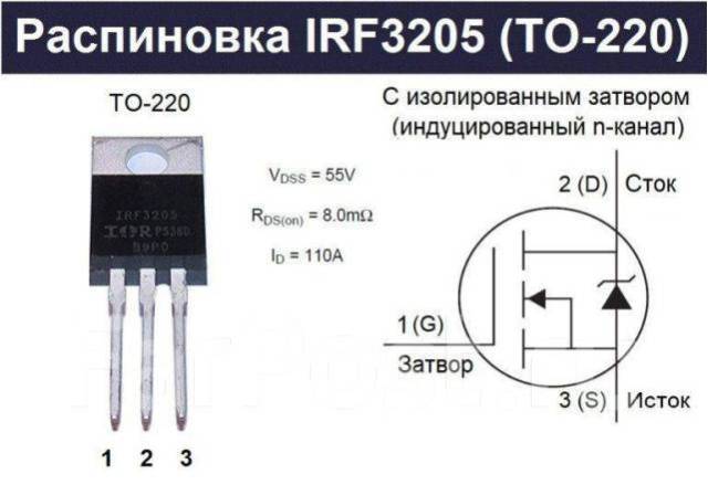 Irfz48n характеристики схема подключения