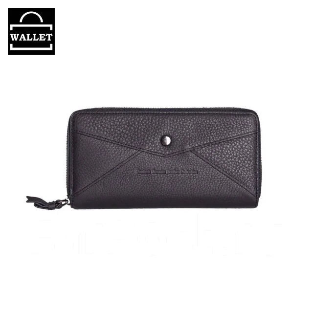 Женский Кошелёк на Замке, Contacts, Чёрный, Натуральная кожа ...