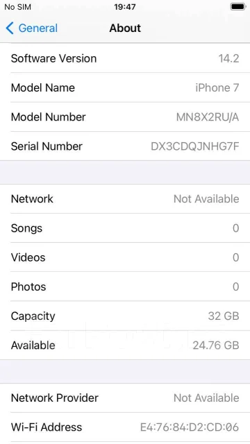 Apple iPhone 7. �/�, 32 ��, ������, 4G LTE ����