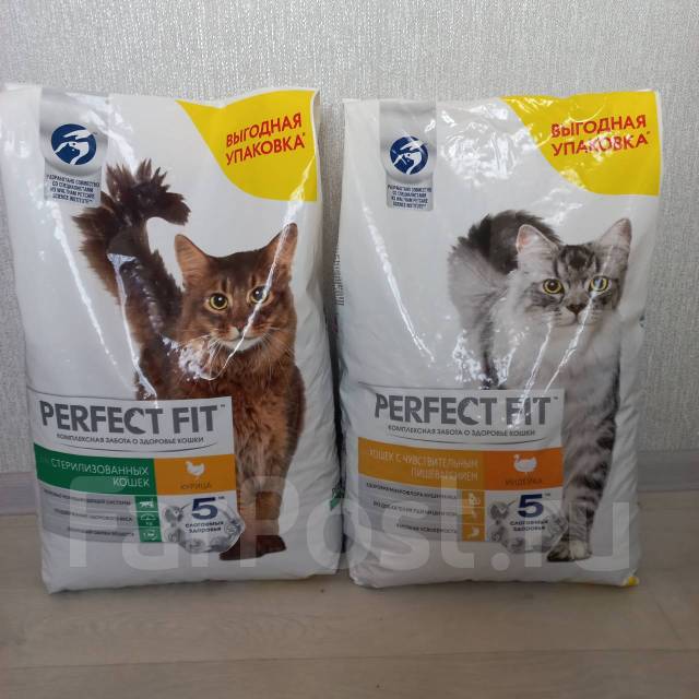 Сухой корм для взрослых кошек "Perfect FIT"с курицей 10кг, в наличии ...