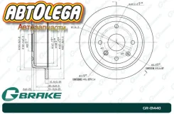 ���� ��������� ������ G-brake Chevrolet Lacetti 05-/ Daewoo Nubira 00- GR01440 ����