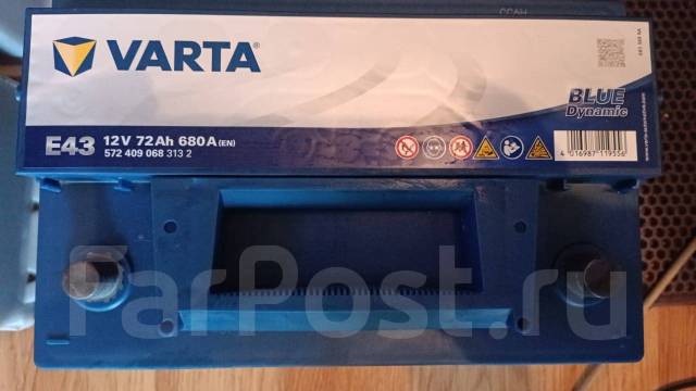 Аккумулятор Varta Blue Dynamic 12v 72ah 680a, кальциевый, обратная