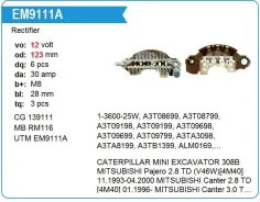 ������� ���� ��������� Mitsubishi 4M40,4M41,4M42 UTM UTM EM9111A ����
