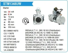 ������� Renault V. I. 260.18 9.8 24V, 7,5KW 12T Krauf STM1348UW ����