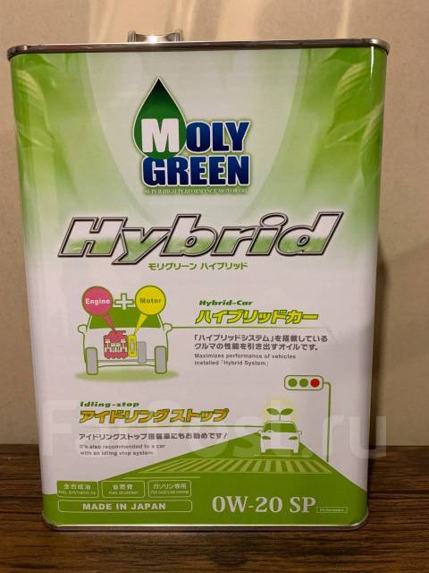 Моторное масло MOLY Green Hybrid SP. 0W20. 4 литра. Япония ...