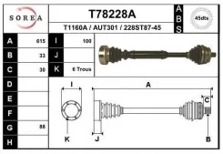 ��������� ��� (� ABS) audi A4 Avant (8D5, B5) / A4 ����� (8D2, B5),volkswagen Passat ����� (3B2) / Passat ����� (3B3) / Passat Variant (3B6) EAI T7822...