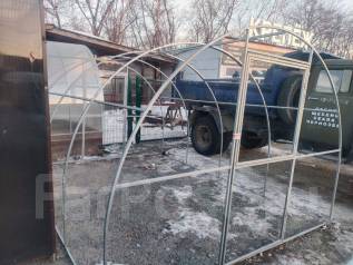Каркас теплицы Польза-3 Усиленная 2,1х3х4 м, поликарбонат, грядки ...