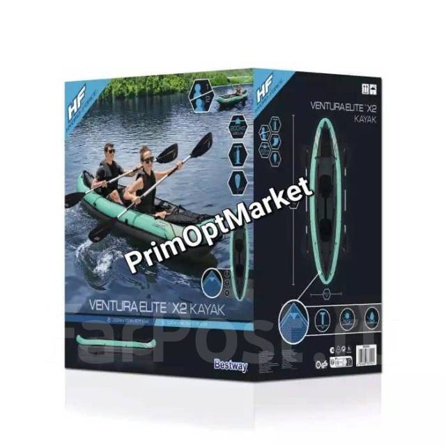 Надувная байдарка "Ventura X2" Bestway 65052, 330х86см, без двигателя ...