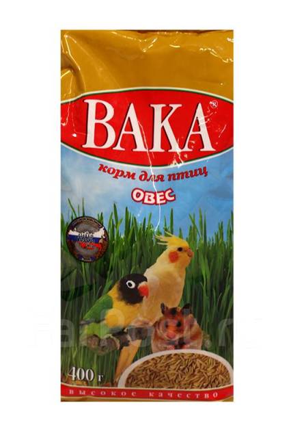 Корм Вака ВК для попугаев овес 400 г, птиц, в наличии. Цена: 99₽ в ...