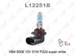 ����� HB4 9006 12V 51W P22D Super White LYNXauto L12251B L12251B ����