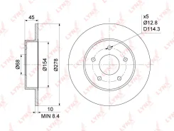 ���� ��������� ��������������� (278x10) | ��� | LYNXauto BN1101 BN1101 ����