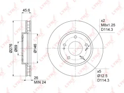���� ��������� ������������� (276x26) | ����� | LYNXauto BN1091 BN1091 ����