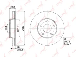 ���� ��������� ������������� (280x28) | ����� | LYNXauto BN1108 BN1108 ����