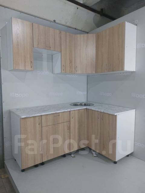 Кухня угловая "Эконом" 1700*1200 Дуб Сонома /Белый, новый, под заказ ...