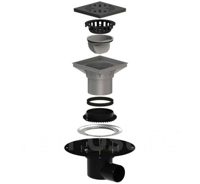 Трап дворовый регулируемый ТП-615H горизонтальный - Сантехника и ...