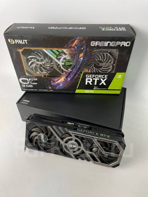 Видеокарта Palit GeForce RTX 3070 Gaming PRO OC БЕЗ LHR, б/у, в