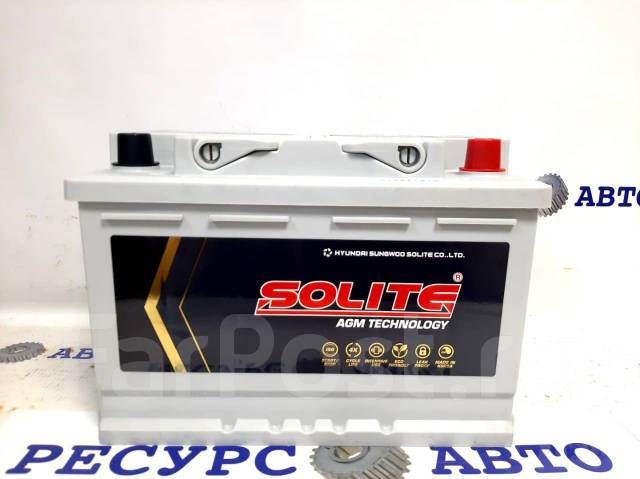 Аккумулятор Solite AGM 70 EFB70 N70 E45 (Start-Stop) L3 (X-Trail) LN3 ...