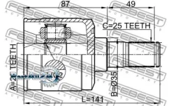 ���� Hyundai Accent/Verna 99-13 ����. Febest 1211Accmt 1211ACCMT ����