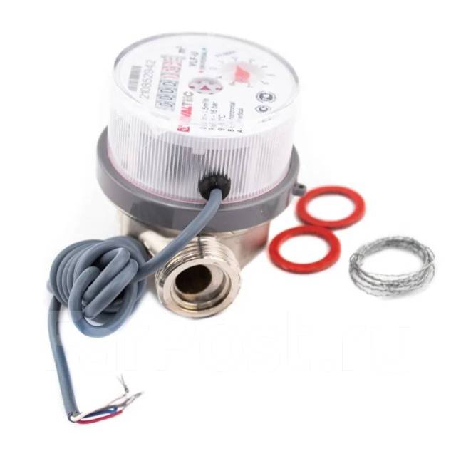 Счетчик воды универсальный Valtec VLF-15U-IL.80 с импульсным выходом, в ...