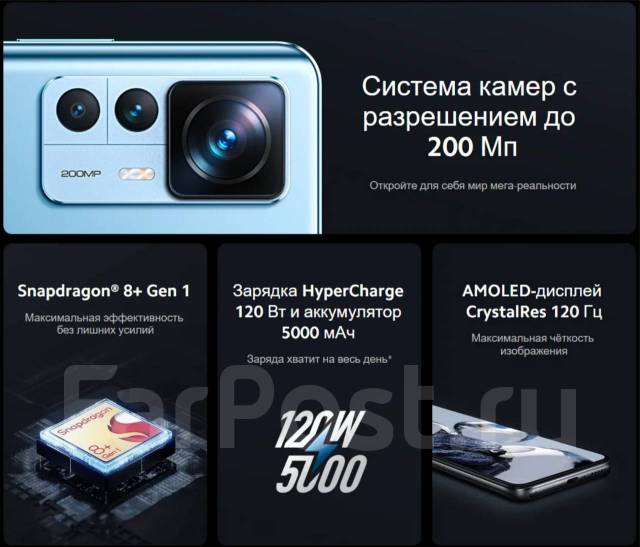 Смартфон Xiaomi 12T PRO 12/256GB +гарантия! Black - Смартфоны и сотовые ...