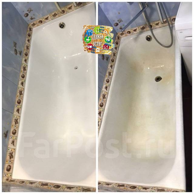 Реставрация ванн - Сантехработы в Хабаровске