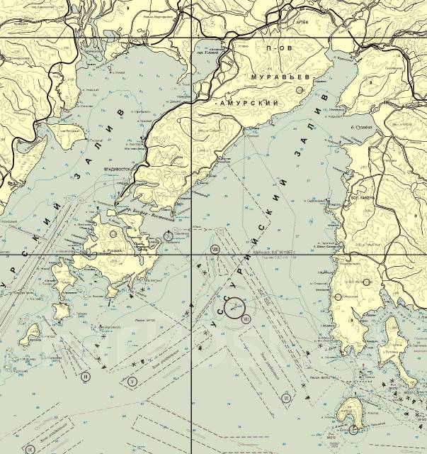 Карта глубин уссурийского залива