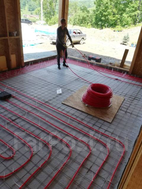 Монтаж тёплых полов с дистанционным управлением через смартфон в Находке