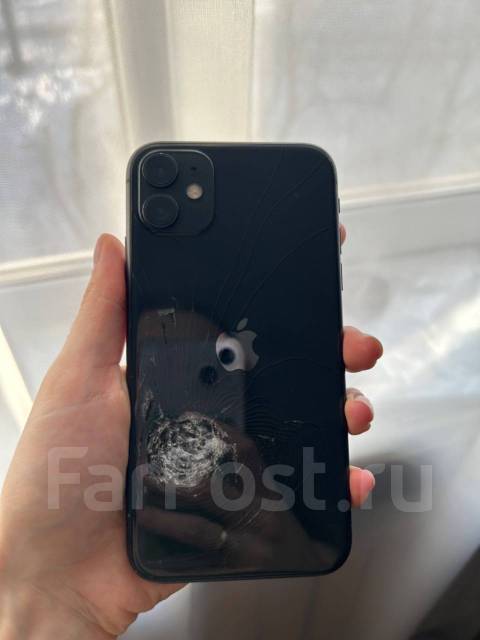 Айфон 11, 128гб, Apple iPhone 11, 6.10", моноблок, черный, 3G, 4G LTE ...