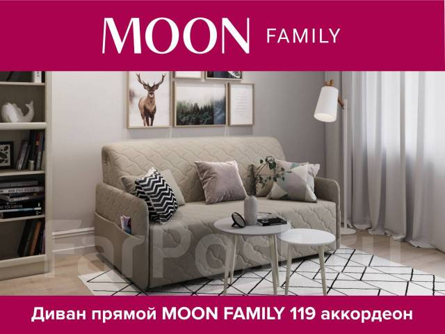 Диван прямой аккордеон moon family 119