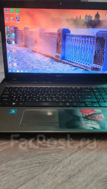 Acer Aspire 7560G. 17", 1,5����, ��� 6 ��, ���� 512���, WiFi: 1, Bluetooth: 1, ����������� �� 1��. ����