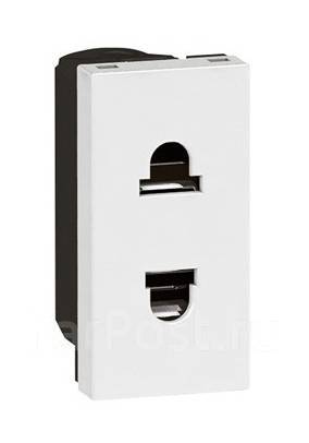 Розетка узкая 2P 16A 250V Белая Mosaic Legrand 74101 - Свет и электрика ...