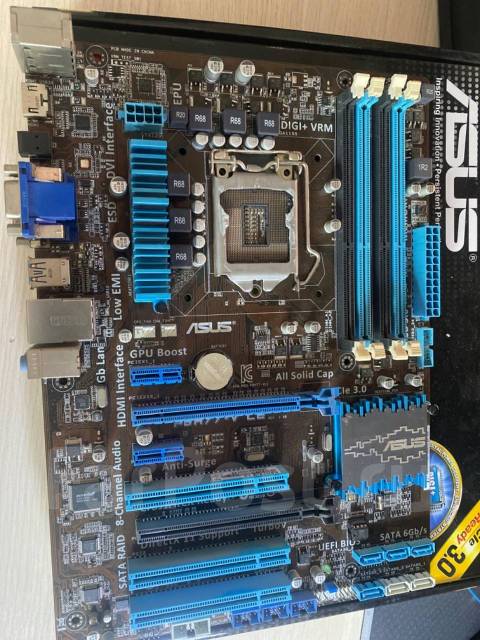 Материнская плата Asus P8H77-V LE, б/у, в наличии. Цена: 2 000₽ во ...