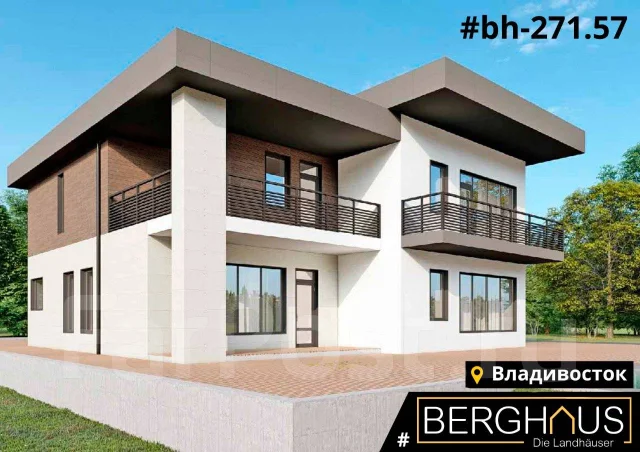 Проект двухэтажный дом в современном стиле 270м2, 200-300 кв. м. 271 кв ...