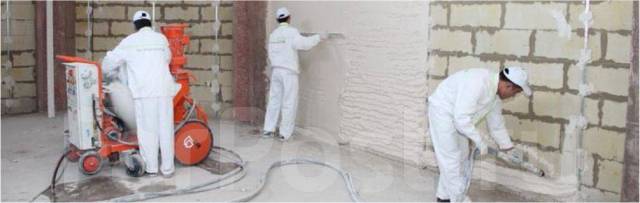 Механизированная штукатурка стен по маякам - Отделочные работы в Уссурийске