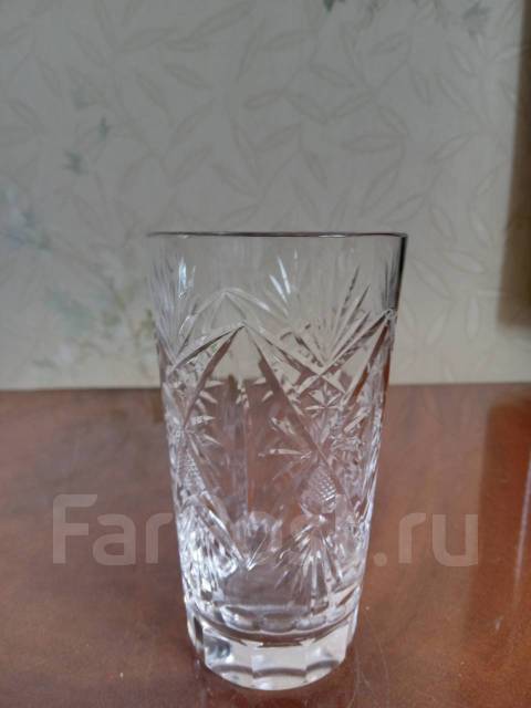 Стакан хрустальный из СССР, б/у, в наличии. Цена: 150₽ во Владивостоке