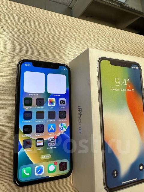 IPhone x 64гб, 64 гб, 5.80", моноблок, черный, б/у, в наличии. Цена: 13 ...