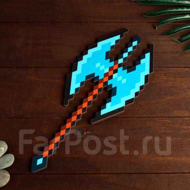 Алмазный меч Minecraft дерево 30 см