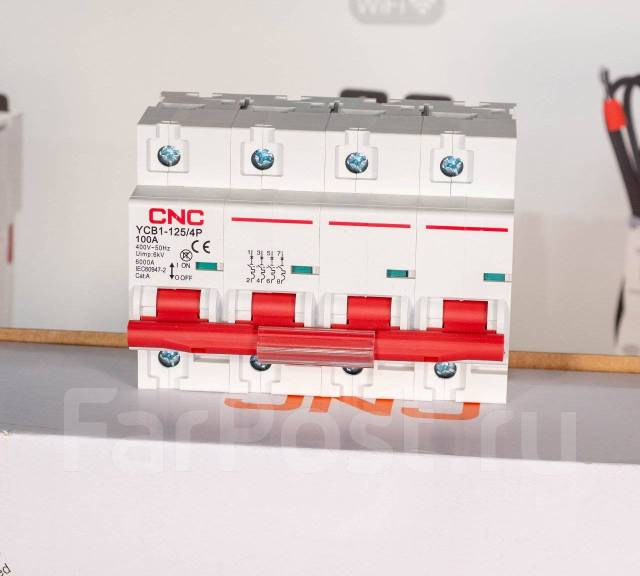 Автоматический выключатель 4P 100A 6kA CNC, новый, в наличии. Цена: 2 ...