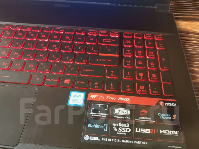 MSI GF75 Thin 8RD. 17.3", 144����, ��� 16 ��, ���� 1 000���, WiFi: 1, Bluetooth: 1, ����������� �� 7��. ����