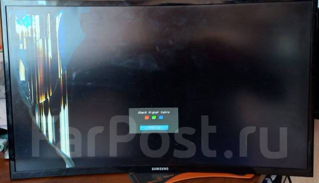 Монитор изогнутый самсуг 27 дюймов, матрица разбита, Samsung, 27", б/у ...