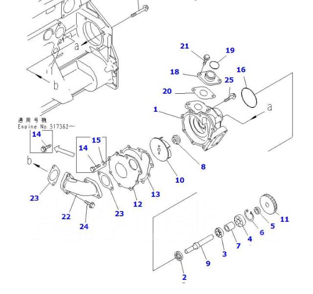   6154-61-1200 Komatsu 6D125-3/5 6154-61-1200 
